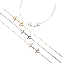 Collana argento filetto con aste Jos