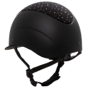 Cap opaco visiera stretta con logo in strass Equestro