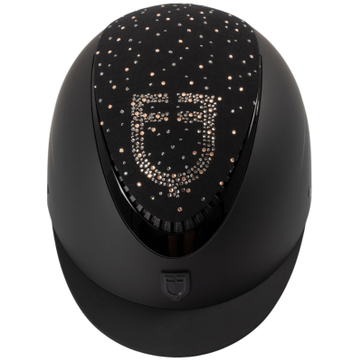 Cap opaco visiera stretta con logo in strass Equestro