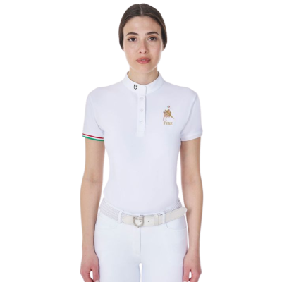Polo donna da concorso slim fit Equestro XFise