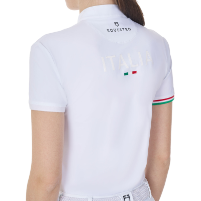 Polo donna da concorso slim fit Equestro XFise