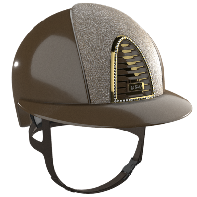 Cap cromo 2.0 diamond taupe cornice swa logo zirconi inserti galassia gold Kep Italia