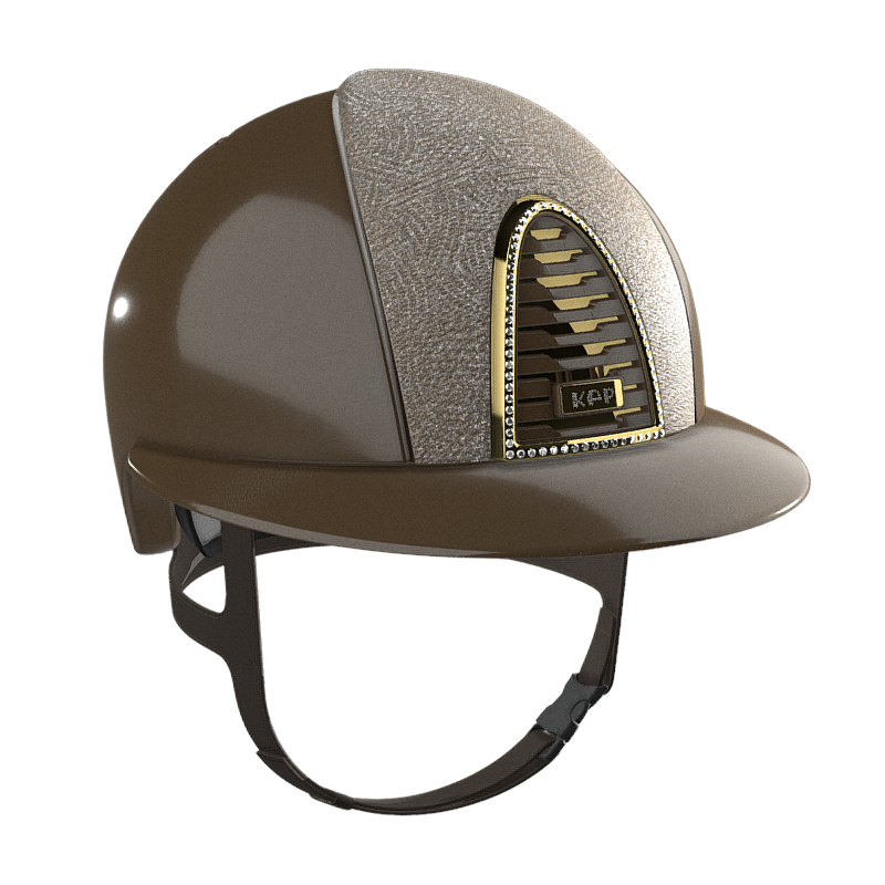 Cap cromo 2.0 diamond taupe cornice swa logo zirconi inserti galassia gold Kep Italia
