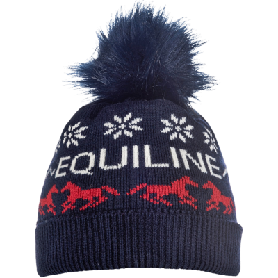 Berretto in tricot con pon-pon X-Mas Equiline