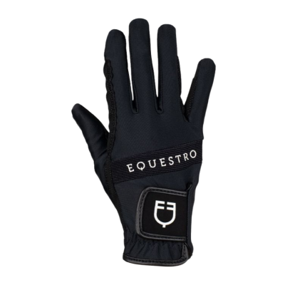 Guanti in tessuto tecnico con logo multicolor Equestro