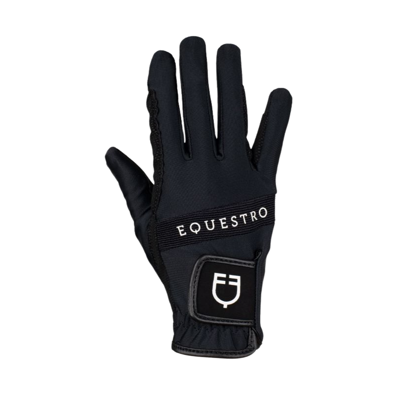 Guanti in tessuto tecnico con logo multicolor Equestro